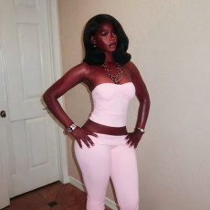 Solid Color Halterneck Top Two Piece Pants Set GDSF-Y26ST331