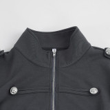 Double-breasted Long Sleeve Jackets GPKJ-MR51294