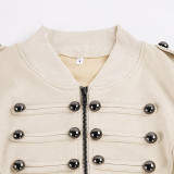 Suede Double-breasted Short Coats GPKJ-MR51036
