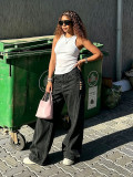 Plus Size Washed Wide Leg Jeans GYLN-0127
