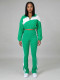 Casual Striped Patchwork Long Sleeve Coat And Pants Two Piece Set SH-391647