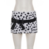 Contrast Color Bow-Detail Bodycon Mini Skirt GPKJ-MR47812