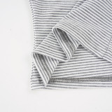 Casual Striped Halter Neck Camisole Shorts Two Piece Set GPKJ-MR50004