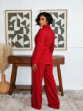 Elegant Beaded Long Sleeve Blazer And Pants Set NY-11305