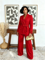 Elegant Beaded Long Sleeve Blazer And Pants Set NY-11305