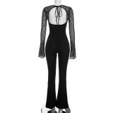 Lace Hollow Out Long Sleeve Jumpsuit GSZM-D26JP280