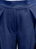 Solid Color Press Pleated Wide Leg Pants SH-391665