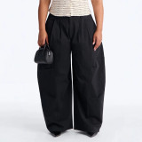 Solid Color Wide Leg Pants SH-391660