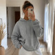 Solid Color Hot Drill Fleece-lined Hooded Sweatshirt GPKJ-MR51478