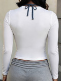 Vintage Printed Long Sleeve T-shirt SH-391655