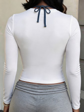 Vintage Printed Long Sleeve T-shirt SH-391655