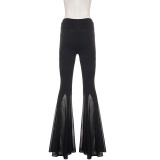 Lace Patchwork See Through Flare Pants GPKJ-MR51689