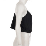 Transparent Shoulder Strap V-neck Top GPKJ-MR48428