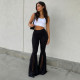 Lace Patchwork See Through Flare Pants GPKJ-MR51689
