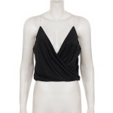 Transparent Shoulder Strap V-neck Top GPKJ-MR48428