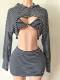 Pre Order: About 7 work days shipping Stripe Hooded 3 Piece Skirt Set YUEM-202679
