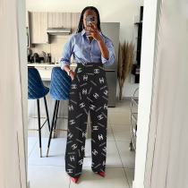 VIP1 Print Casual Suit Pants QYLF-0190