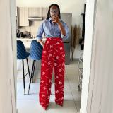 VIP1 Print Casual Suit Pants QYLF-0190