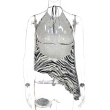 Halterneck Sleeveless Irregular Top LJSF-T6822271H