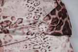 Leopard Print Slash Neck Mini Dress LJSF-D6722199X