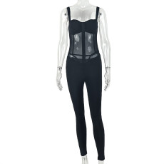 Solid Color Sport Skinny Jumpsuit GJYO-JP006096