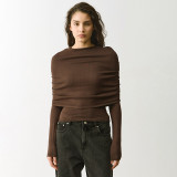 Fashion Solid Color Shawl Tops GSBW-Q26TP190