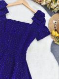 Rhinestone Sparkling Bow Midi Dress GYLY-10967