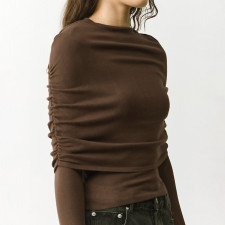 Fashion Solid Color Shawl Tops GSBW-Q26TP190