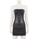 PU Leather Belt Mini Dress GPKJ-MR51383