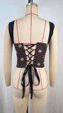Polka Dot Printed Bandage Vest GPBY-VE8578
