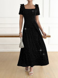 Rhinestone Sparkling Bow Midi Dress GYLY-10967