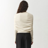 Fashion Solid Color Shawl Tops GSBW-Q26TP190