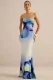 Sexy Printed Off Shoulder Maxi Dress MZ-26021