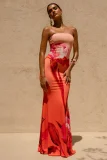 Sexy Printed Off Shoulder Maxi Dress MZ-26021