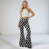 Casual Printed Micro Flare Pants(With Headscarf) QXLB-XRB-IENTL0