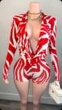 Pre Order: About 7 work days shipping Printed Romper YUEM-202680