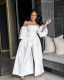 Solid Color Tie Up Wide Leg Two Piece Pants Set OD-8783