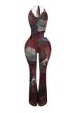 Tie Dye Ink Wash Printed Two Piece Pants Set GTYZ-7622