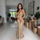 Sexy Printed Spaghetti Strap Maxi Dress CYA-902494