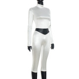 Solid Color Long Sleeve Two Piece Pants Set MXBF-Y26ST326