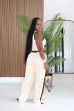 Contrast Color Sleeveless Vest Two Piece Pants Set GTYZ-7627