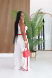 Contrast Color Sleeveless Vest Two Piece Pants Set GTYZ-7627