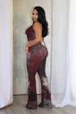 Tie Dye Ink Wash Printed Two Piece Pants Set GTYZ-7622