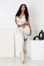 Tie Dye Ink Wash Printed Two Piece Pants Set GTYZ-7622