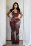 Tie Dye Ink Wash Printed Two Piece Pants Set GTYZ-7622