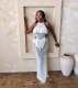 Ruffles Sleeveless Mesh See Through Maxi Dress GTYZ-7620