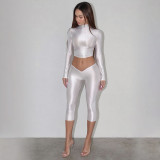 Solid Color Long Sleeve Two Piece Pants Set MXBF-Y26ST326