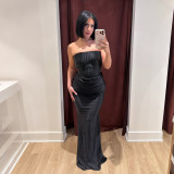 Off Shoulder Hot Drill Maxi Dress CYA-902525