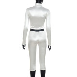 Solid Color Long Sleeve Two Piece Pants Set MXBF-Y26ST326