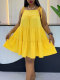 Plus Size Solid Color Loose Mini Dress HNIF-DJP002